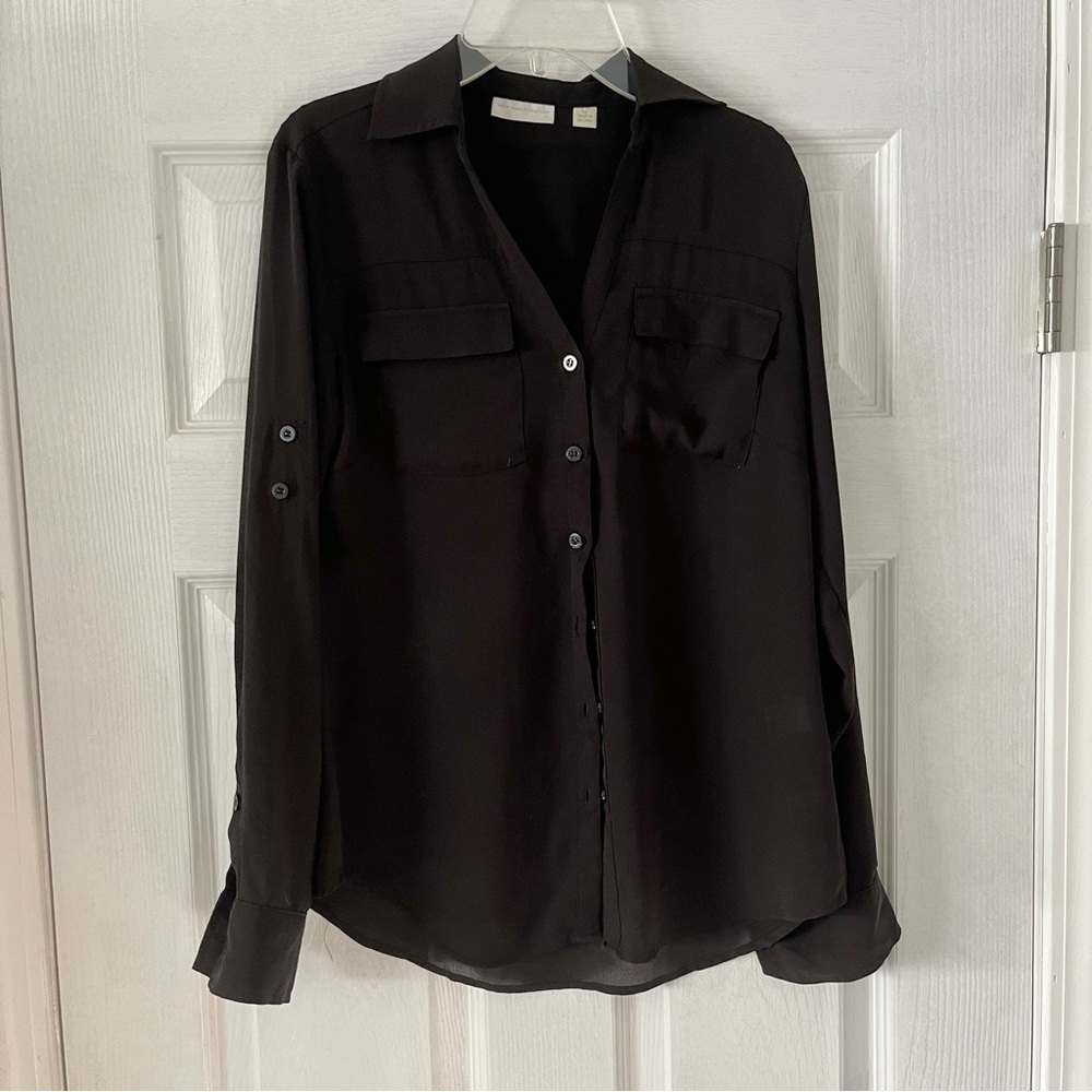 Black Button down Blouse